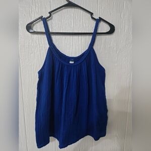 Old Navy Braided Strap Tank Top Bright Blue Size Small